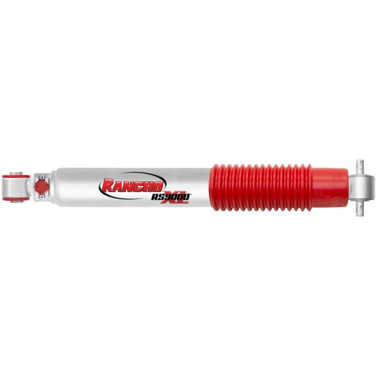 Rancho RS9000XL shock absorber with red and silver colors