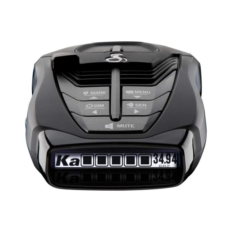 Black Cobra radar detector with buttons and digital display