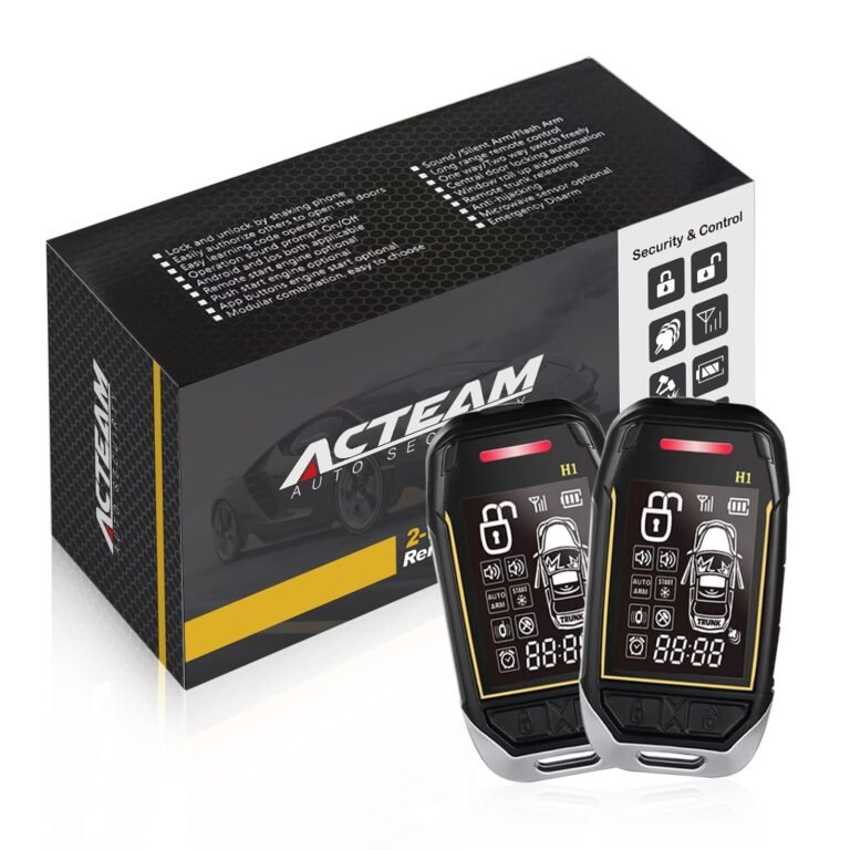 Car security system box with two remote key fobs
